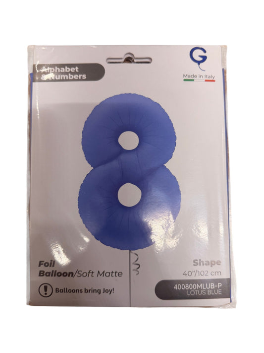 Palloncini Foil | Numeri 0-9 | Grabo | 102 Cm | Lotus Blue