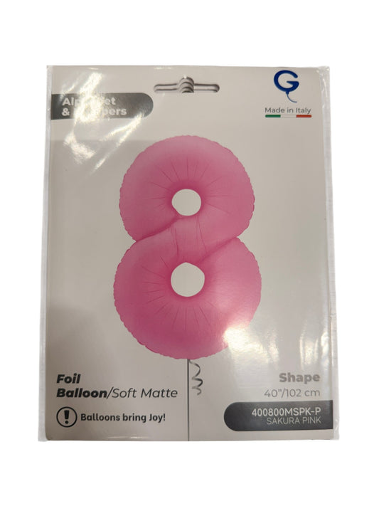 Palloncini Foil | Numeri 0-9 | Grabo | 102 Cm | Sakura Pink