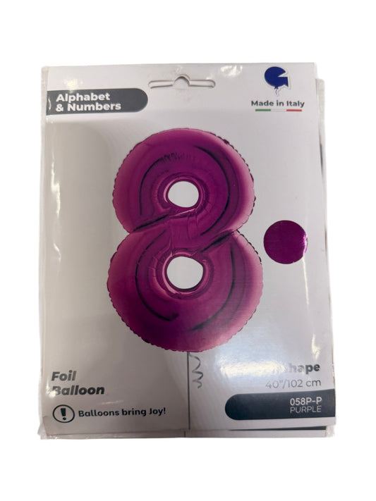 Palloncini Foil | Numeri 0-9 | Grabo | 102 Cm | Purple