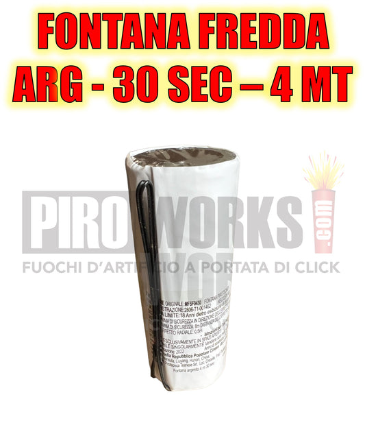 Effetti Freddi | Fontana Argento | 30 Sec Altezza 4 Metri Con Accenditore | 1 Pezzo