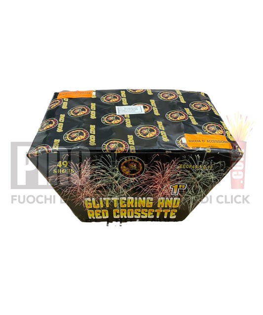 Glittering and Red Crossette 1" | 49 Colpi | 25mm