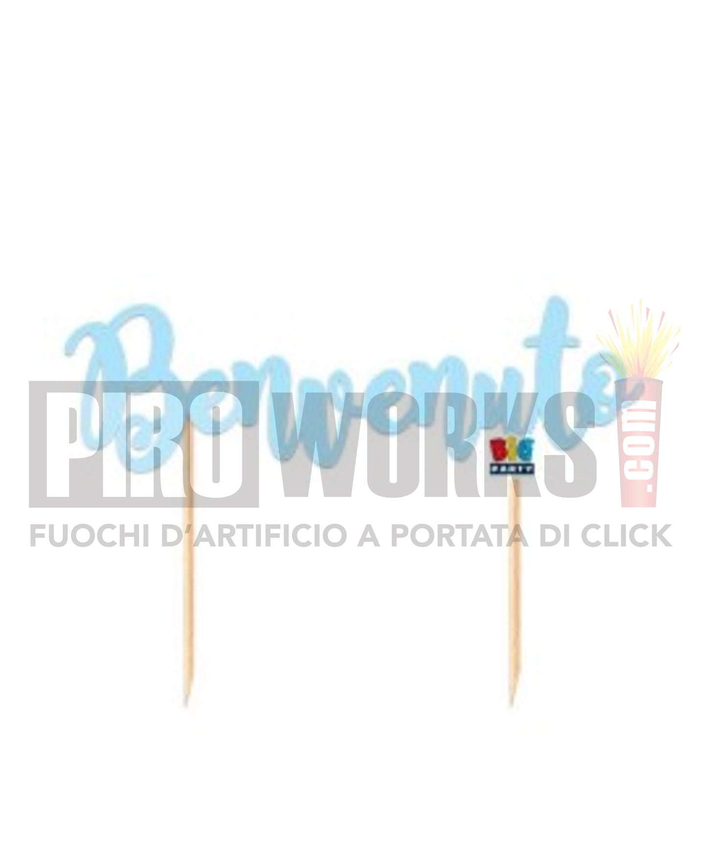 Cake Topper | Benvenuto | 20cm | Celeste
