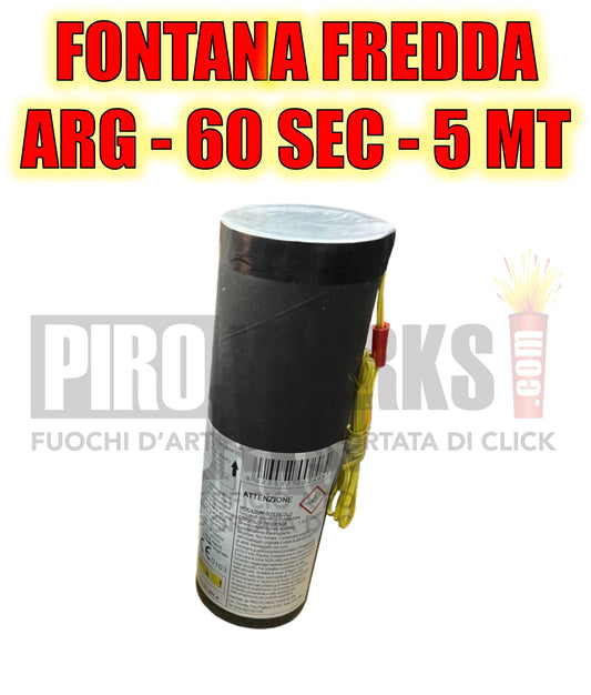 Effetti Freddi Fontana Argento 60 Sec Altezza 5 Metri Con Accenditore | 1 Pezzo