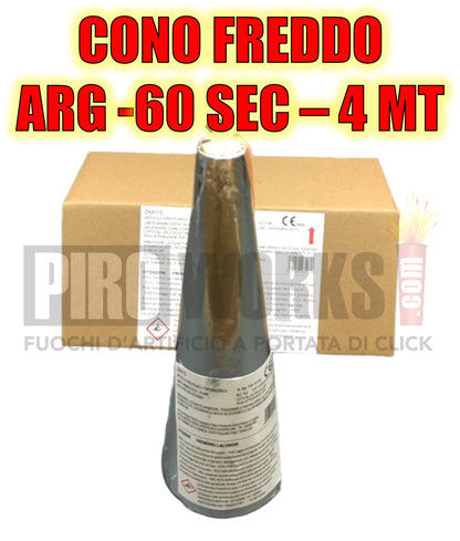 Effetti Freddi | Cono Argento | 60 Secondi | Altezza 4 Metri | 1 Pezzo