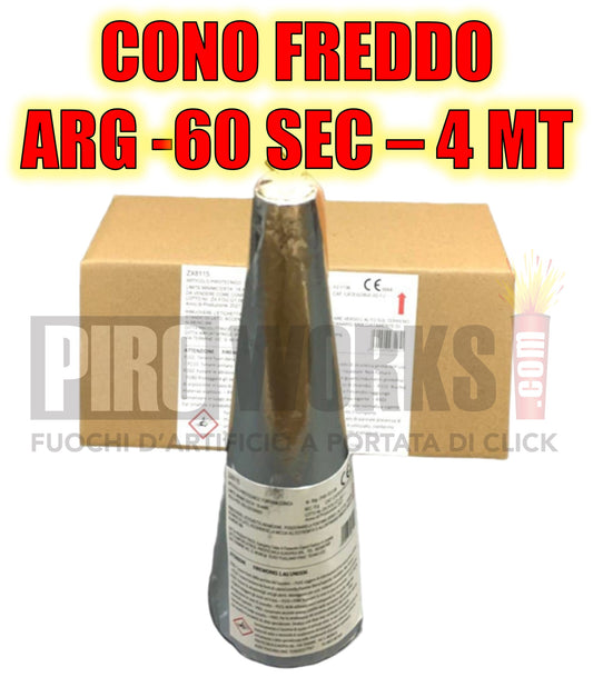 Effetti Freddi | Cono Argento | 60 Secondi | Altezza 4 Metri | 1 Pezzo