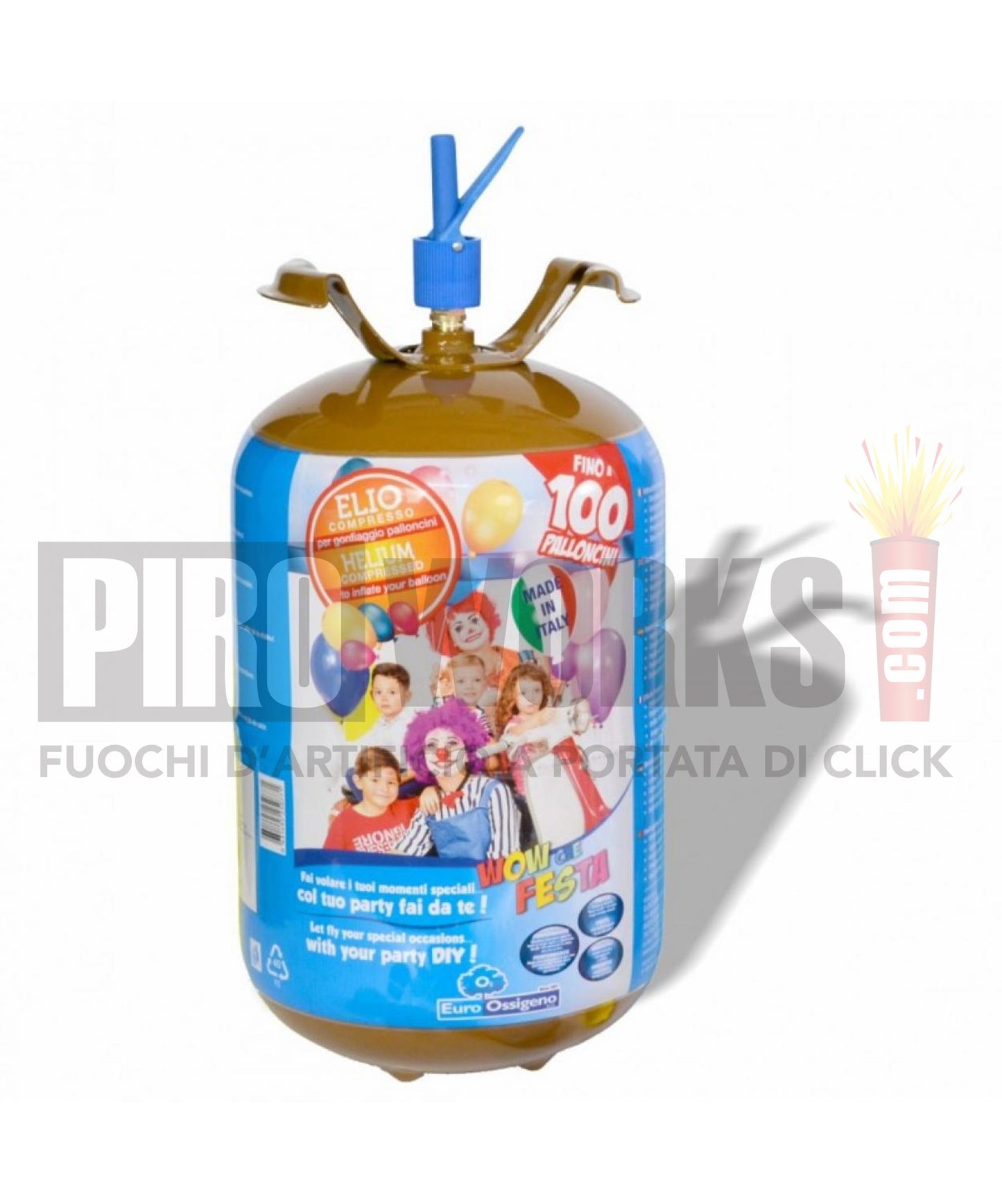 Bombola Elio | Usa e Getta | Max 100 Palloncini | 8 Pollici