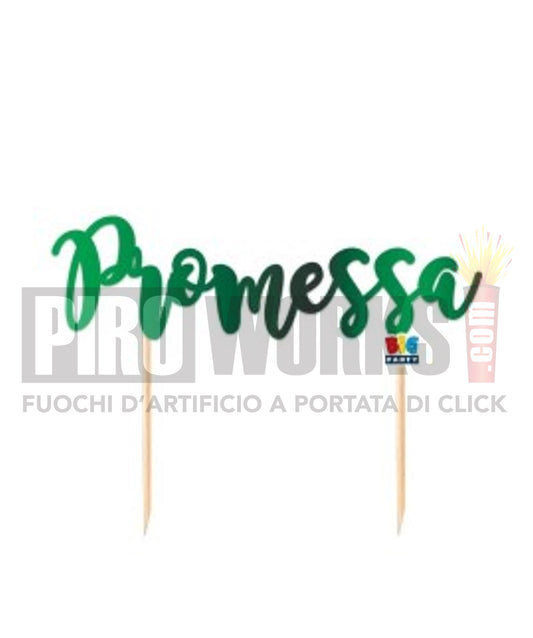 Cake Topper | Promessa | 20cm | Verde