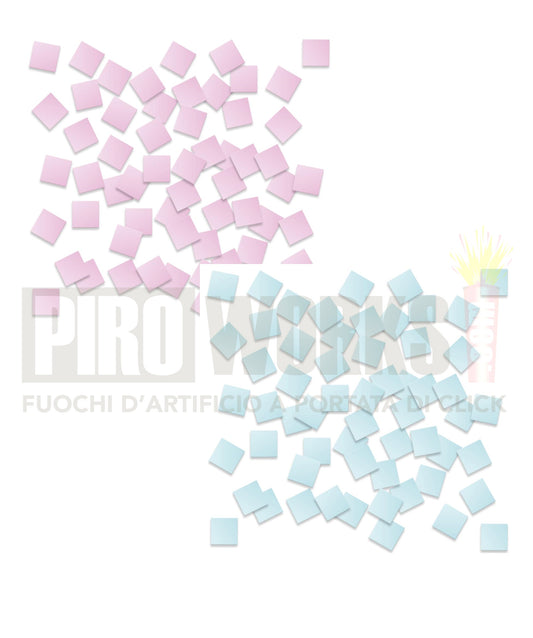 Coriandoli Quadrati | 500 Gr | Caduda Lenta | Celeste o Rosa