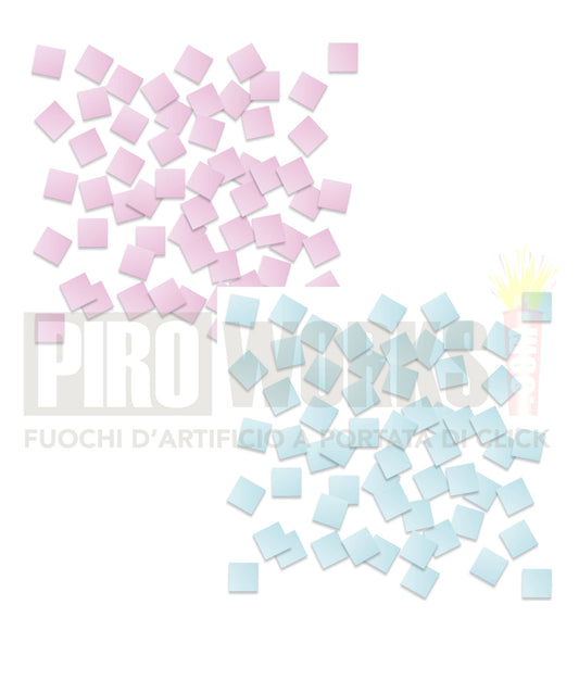 Square Confetti | 500 Gr | Slow Fall | Light blue or pink