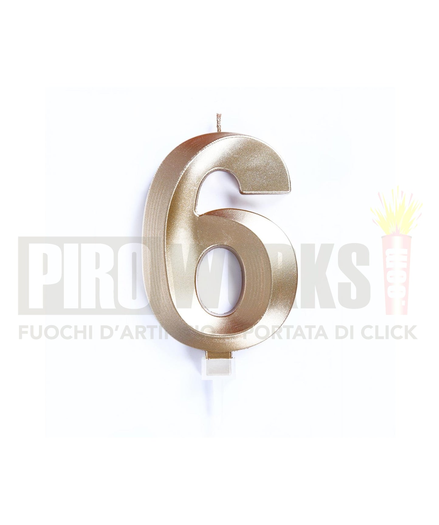 Candeline Numerali | 0-9 | Luxury Chrome | Oro | 12 Cm