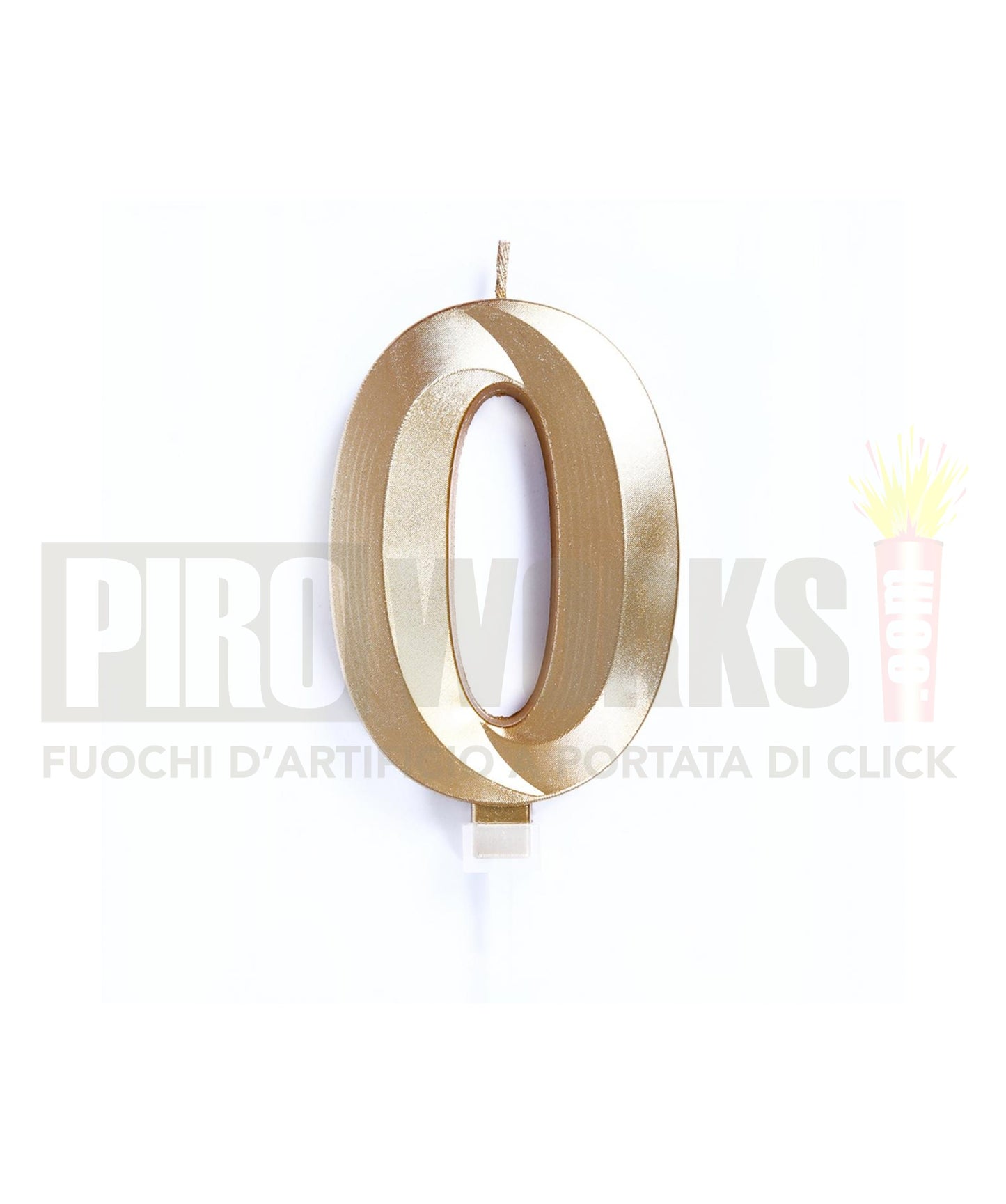 Candeline Numerali | 0-9 | Luxury Chrome | Oro | 12 Cm