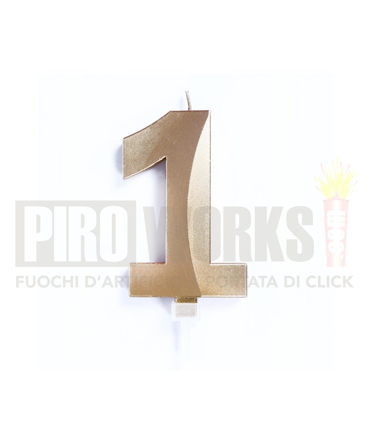 Candeline Numerali | 0-9 | Luxury Chrome | Oro | 12 Cm
