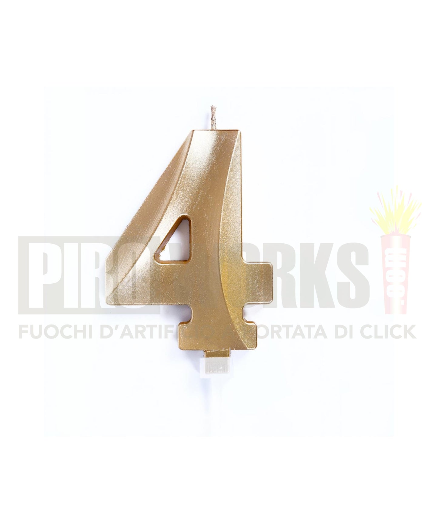 Candeline Numerali | 0-9 | Luxury Chrome | Oro | 12 Cm