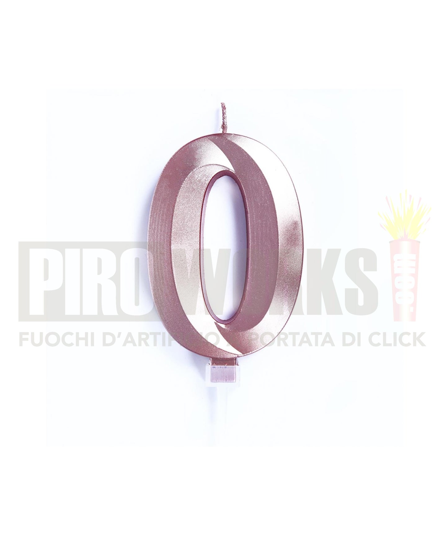 Candeline Numerali | 0-9 | Luxury Chrome | Oro Rosato | 12 Cm