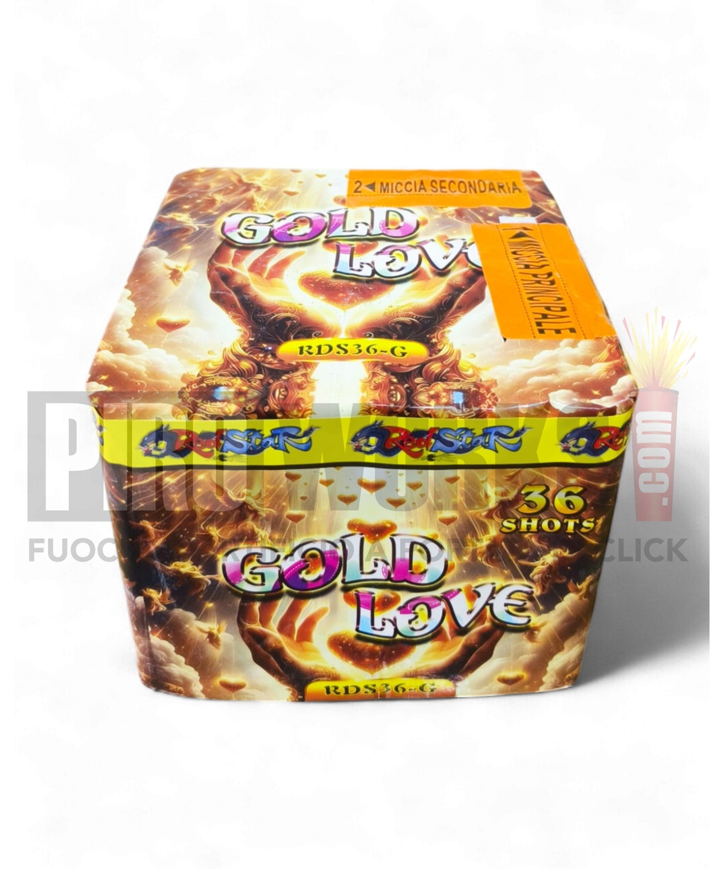 Gold Love | 36 Colpi | 20mm | Dritto | Striscioni Oro Crackling