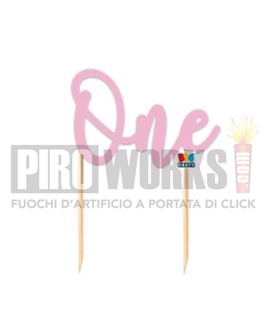 Cake Topper | One | 20cm | Rosa