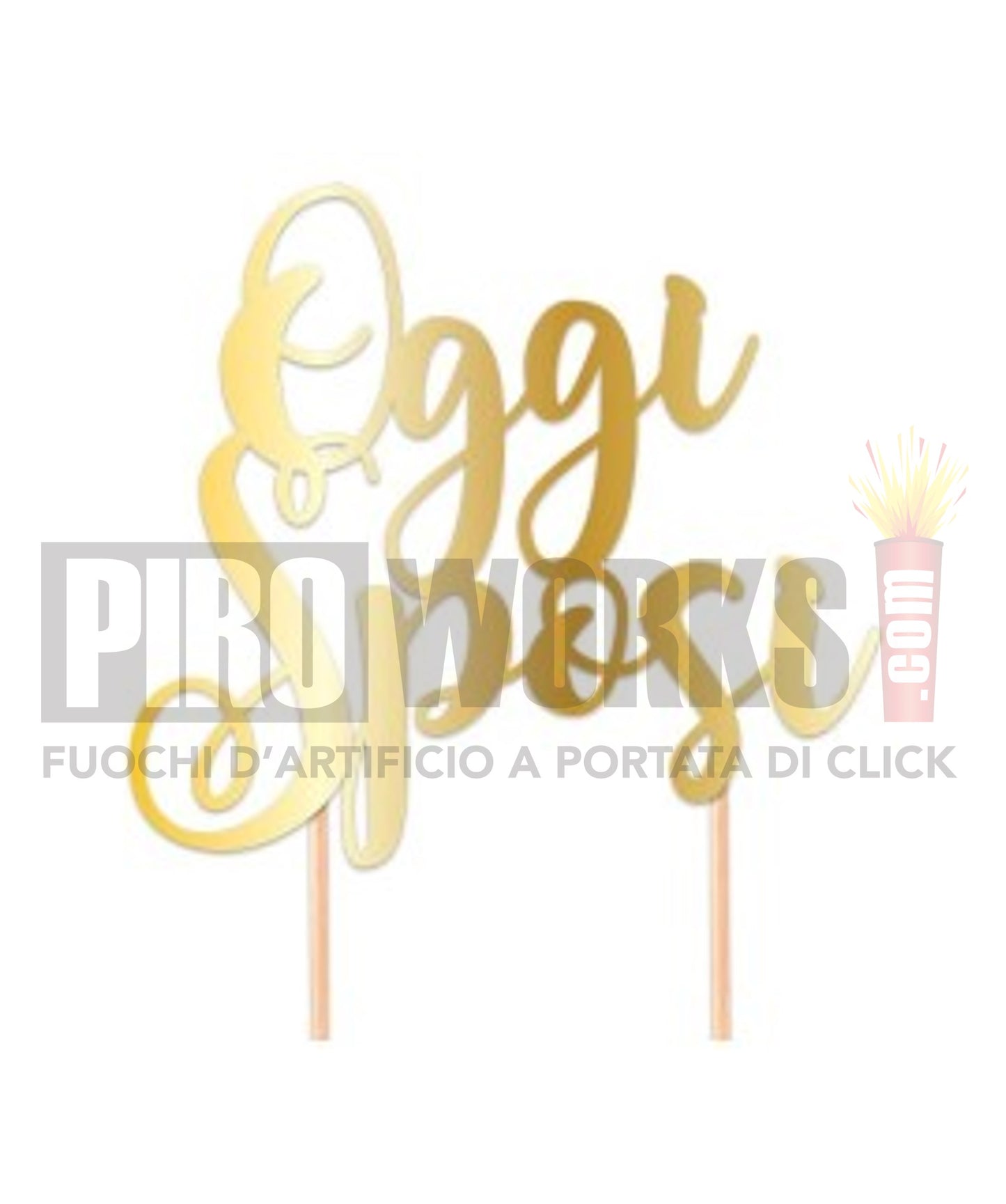 Cake Topper | Oggi Sposi | 20cm | Oro