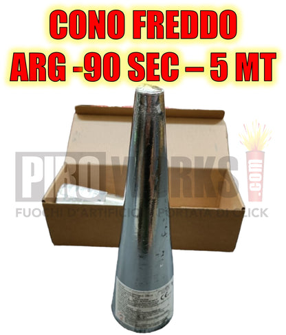 Effetti Freddi | Cono Argento | 90 Secondi | Altezza 5 Metri | 1 Pezzo