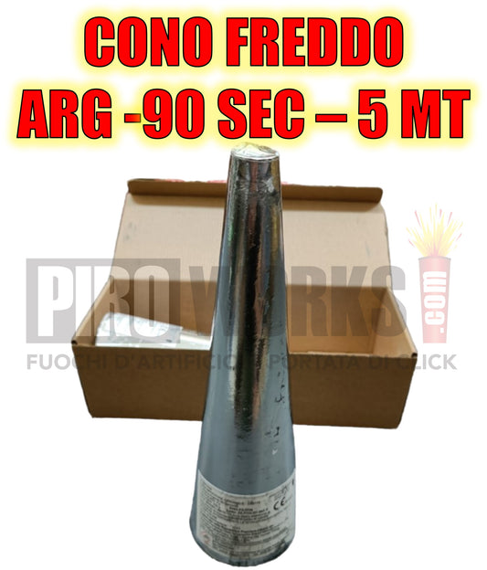 Effetti Freddi | Cono Argento | 90 Secondi | Altezza 5 Metri | 1 Pezzo
