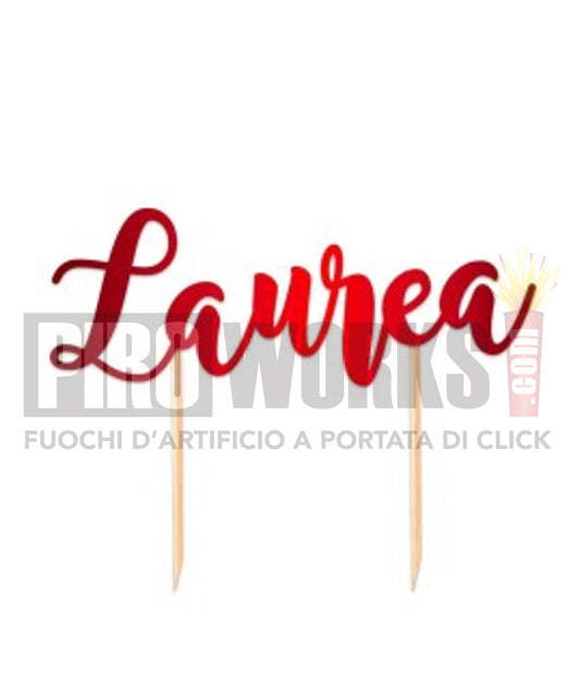 Cake Topper | Laurea | 20cm | Rosso