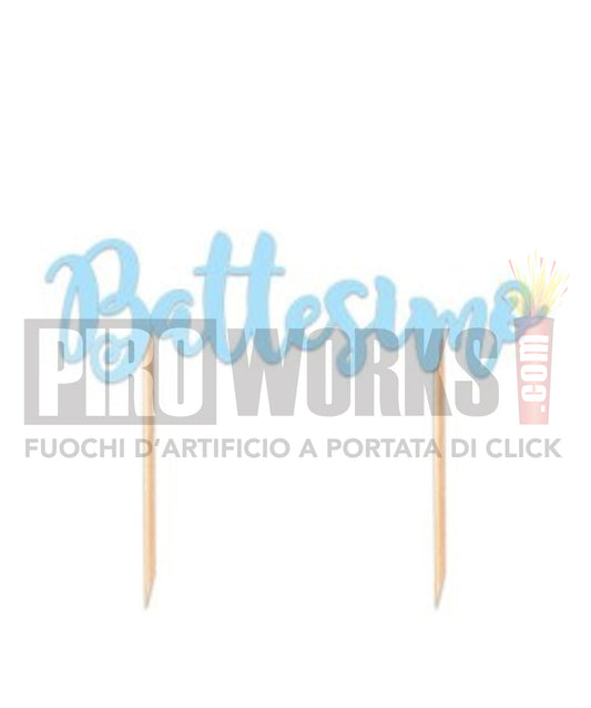 Cake Topper | Battesimo | 20cm | Celeste