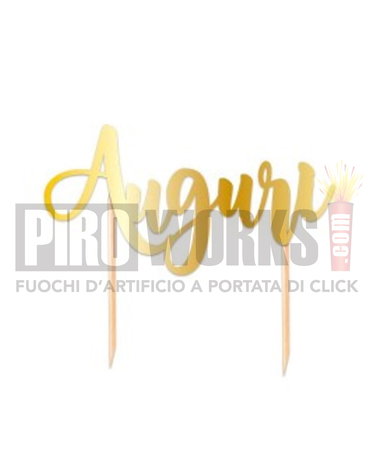 Cake Topper | Auguri | 20cm | Oro