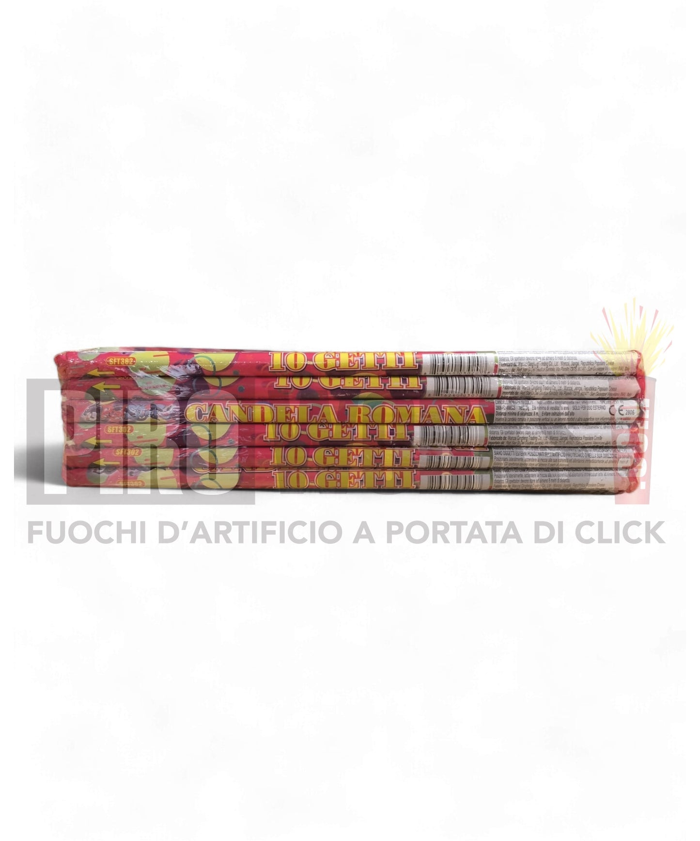 Candela Romana | 10 Getti | 12 Pz | Red Star
