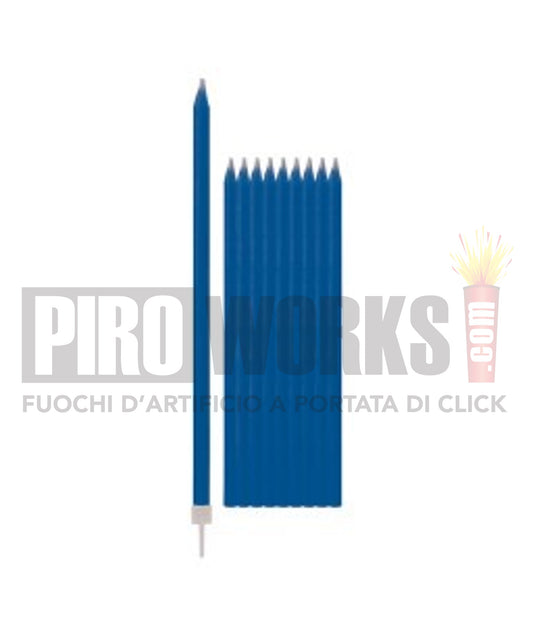 Candeline Lunghe | Blu | 16 Cm | 12Pz