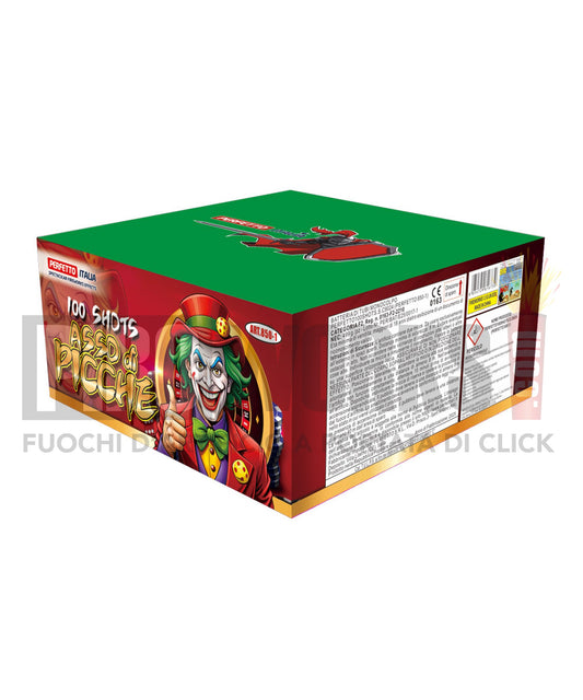 Asso di Picche | 100 Colpi | Art.850 | Linea Poker | 20mm | Perfetto