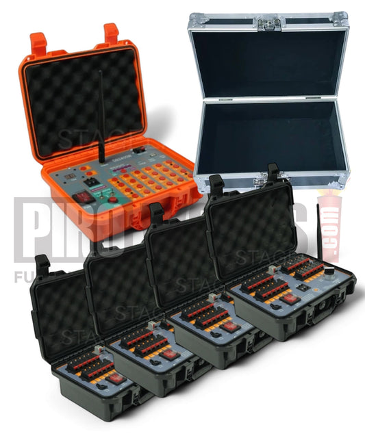 Centralina Professionale Con Case | 4 Moduli da 24 Canali | 96 Canali | Con Master Radiocomando