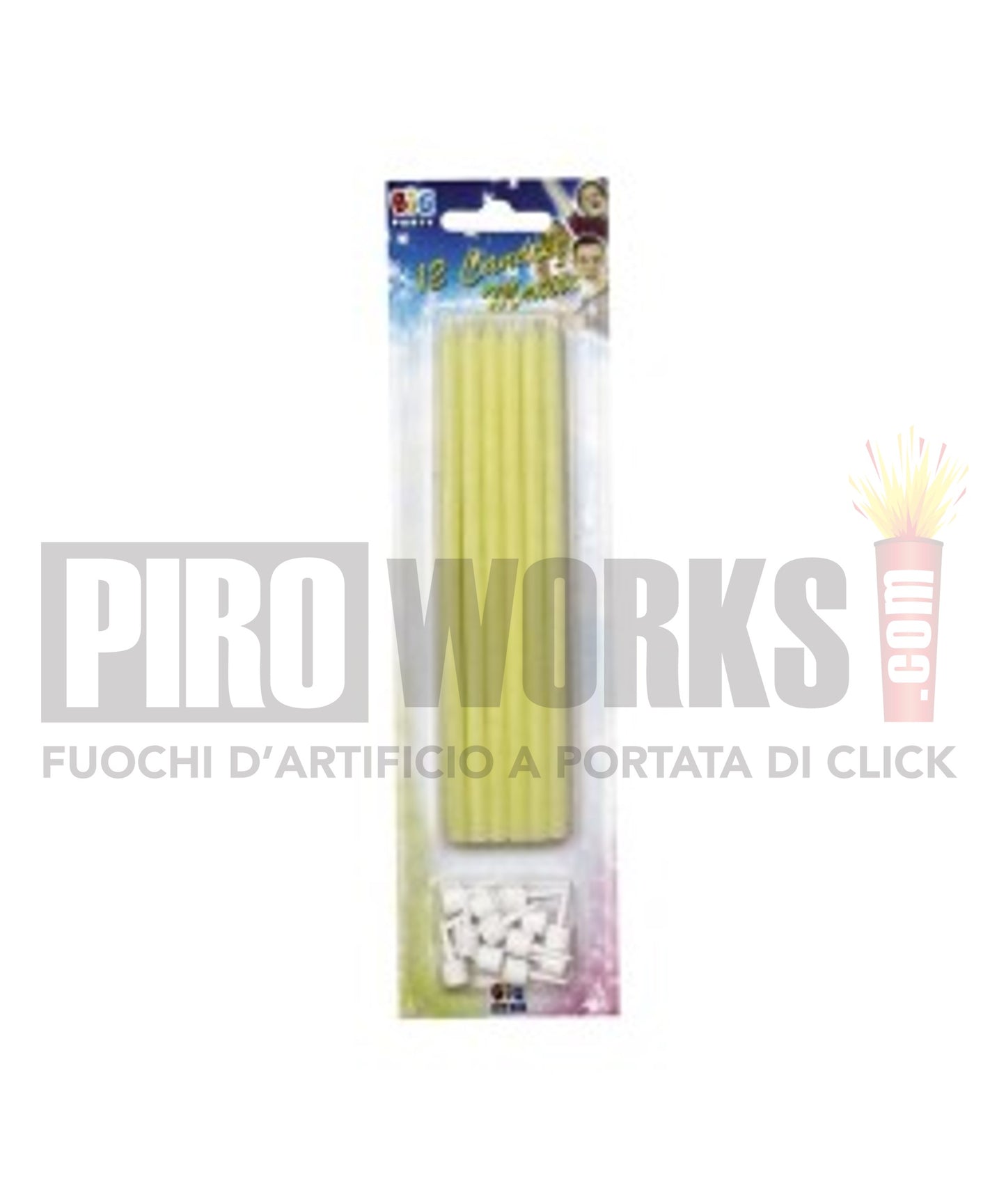 Candeline Lunghe | Giallo | 16 Cm | 12Pz
