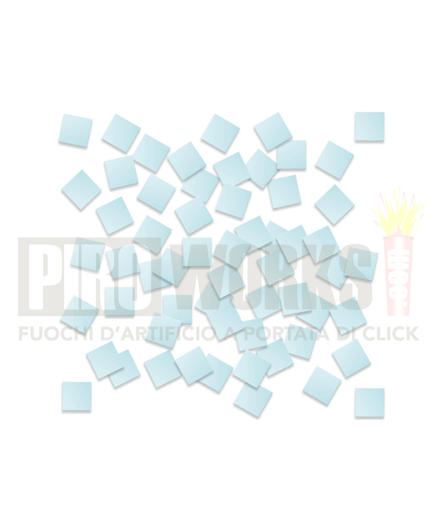 Coriandoli Quadrati | 500 Gr | Caduda Lenta | Celeste o Rosa