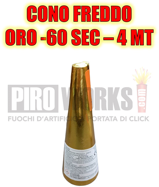 Effetti Freddi | Cono Oro | 60 Secondi | Altezza 4 Metri | 1 Pezzo