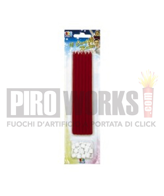 Long Candles | Red Wine | 16cm | 12pcs