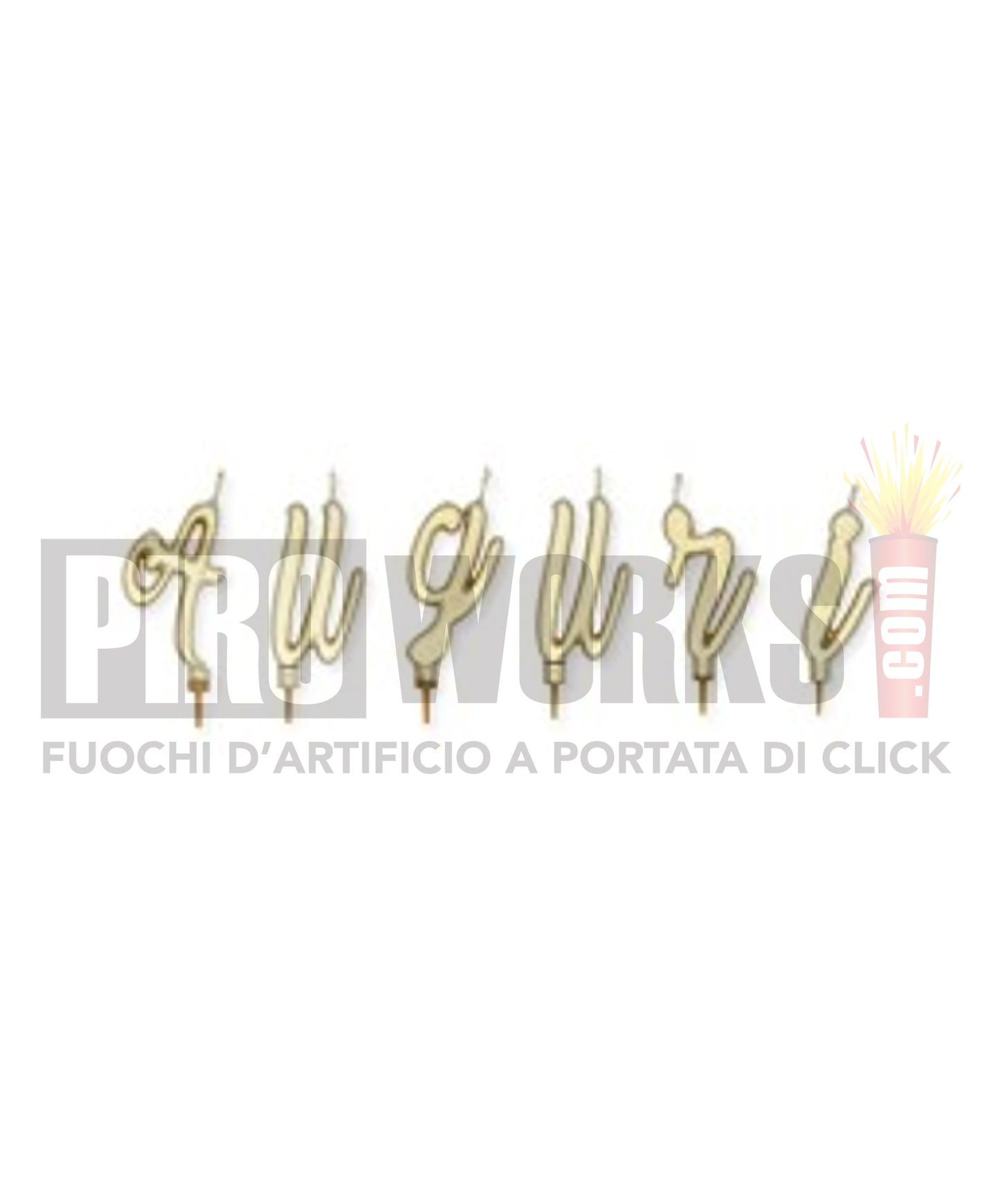 Candeline Lettere | Auguri | Oro | 7 Cm
