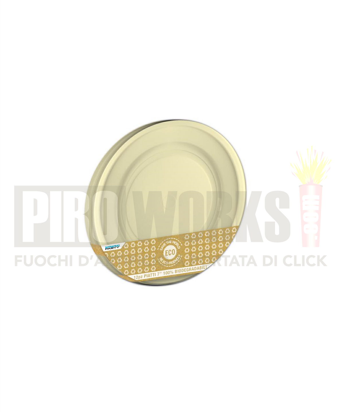 Piatti Carta | Vari Colori | 17 Cm | 12 Pz
