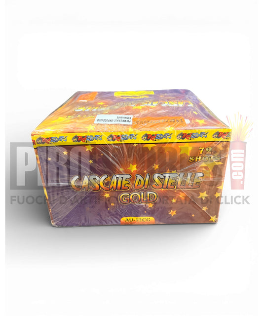 Cascata di Stelle Gold | 72 Colpi | 20mm | Ventaglio | Code Oro