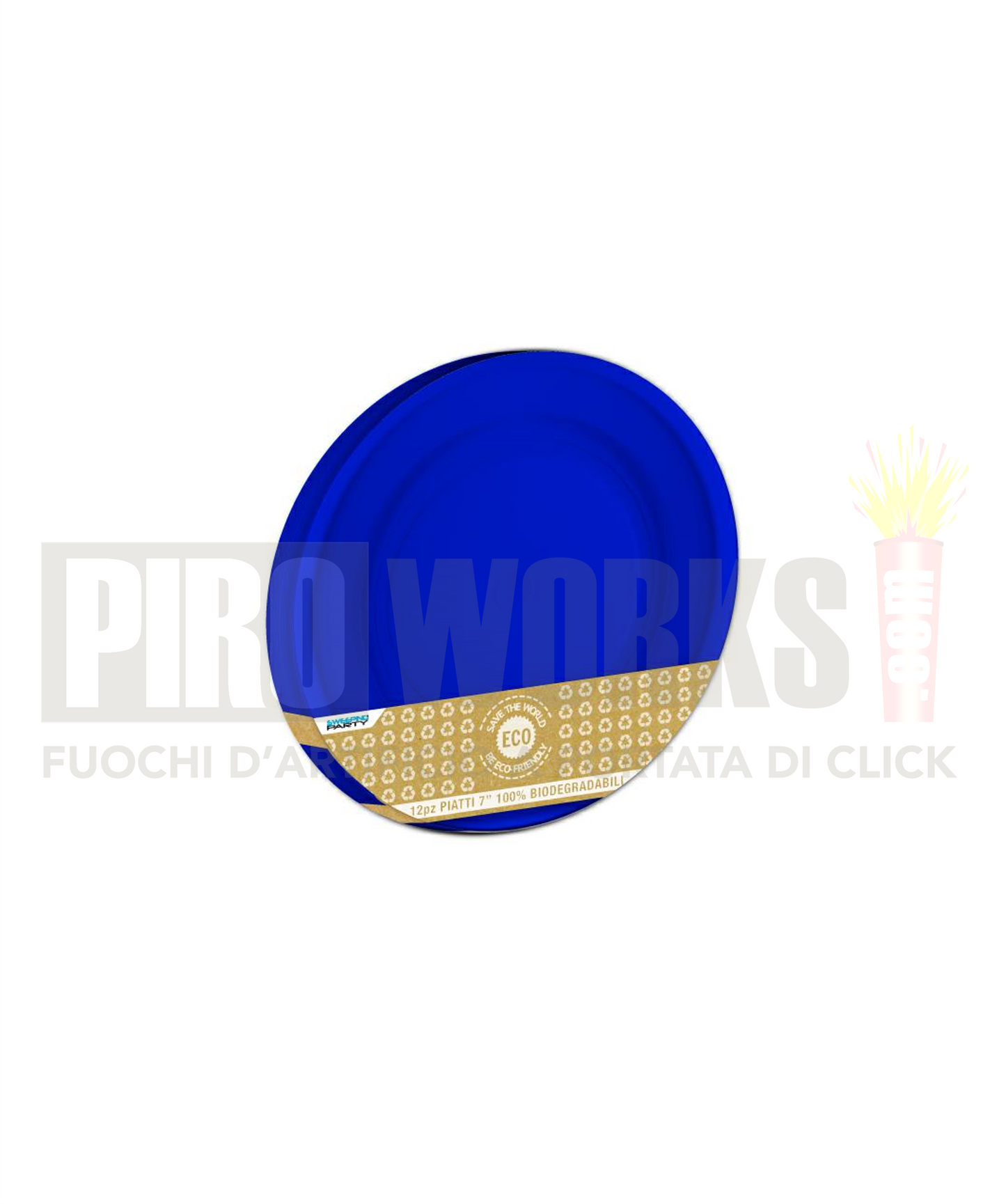 Piatti Carta | Vari Colori | 17 Cm | 12 Pz