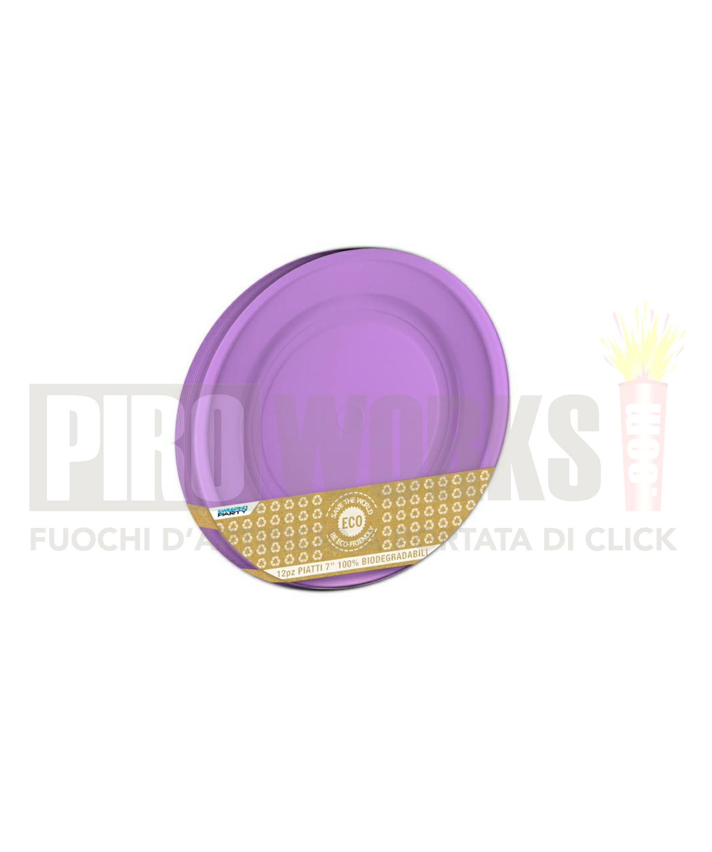 Piatti Carta | Vari Colori | 17 Cm | 12 Pz