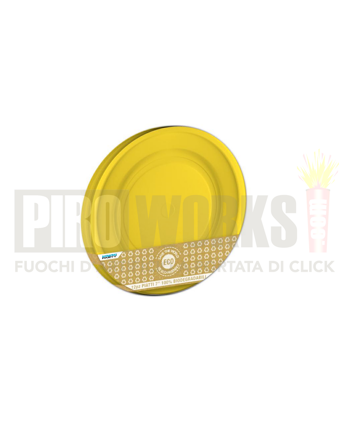 Piatti Carta | Vari Colori | 17 Cm | 12 Pz