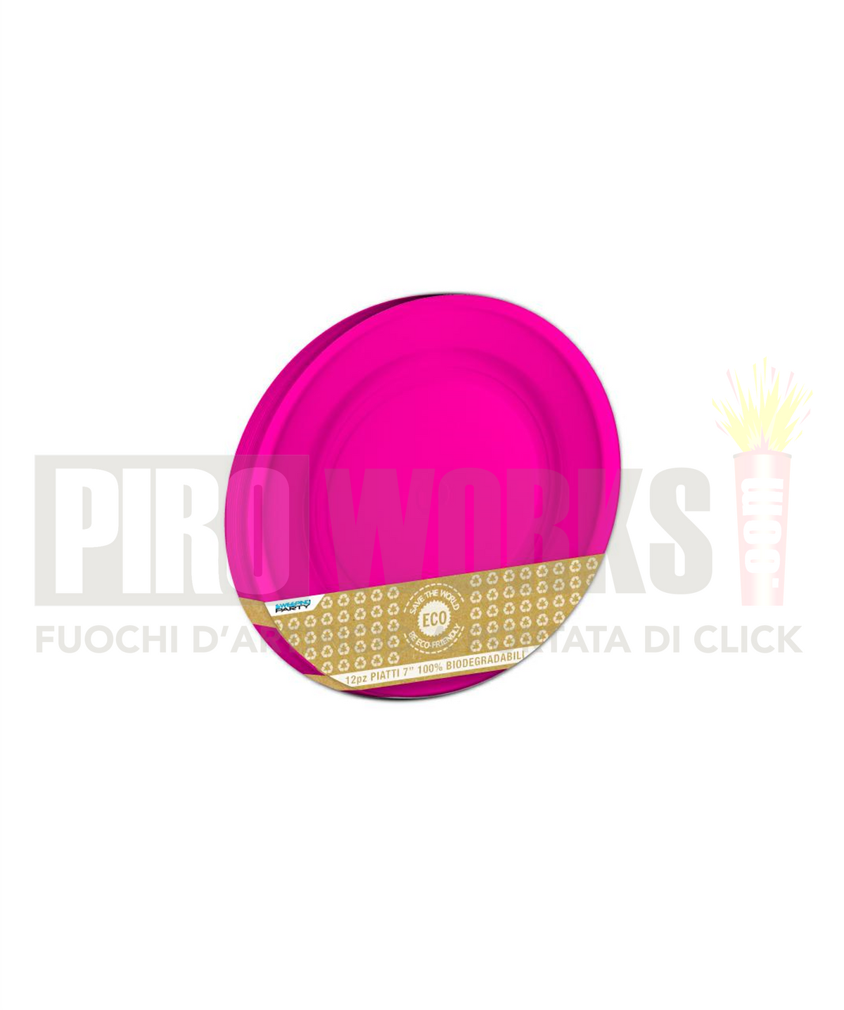 Piatti Carta | Vari Colori | 17 Cm | 12 Pz