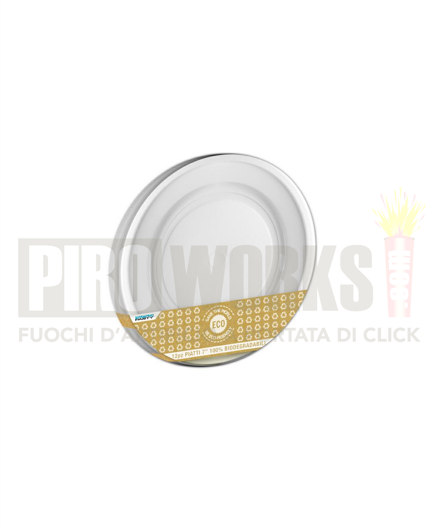 Piatti Carta | Vari Colori | 17 Cm | 12 Pz