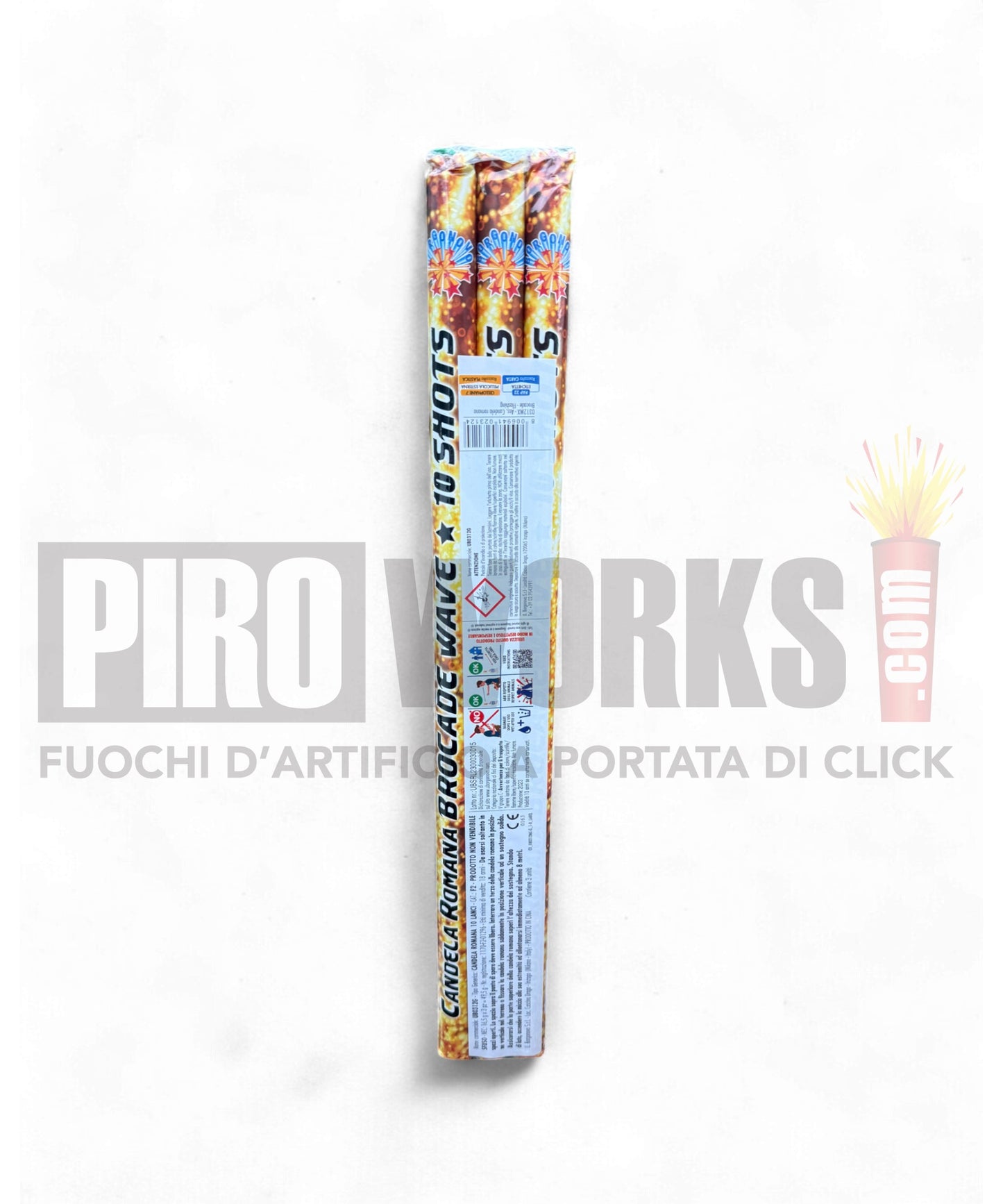 Candela Romana | Brocade Wave | Borgonovo | 3 Pz