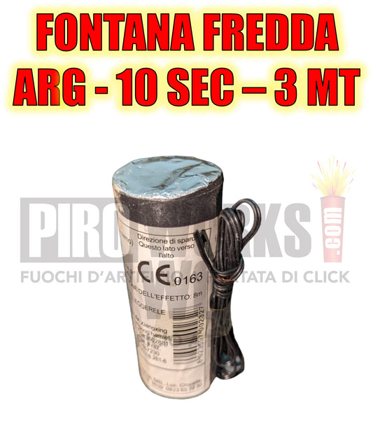 Effetti Freddi | Fontana Argento | 10 Sec Altezza 3 Metri Con Accenditore | 1 Pezzo