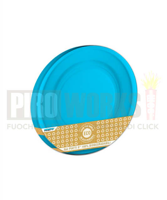 Piatti Carta | Vari Colori | 22 Cm | 8 Pz