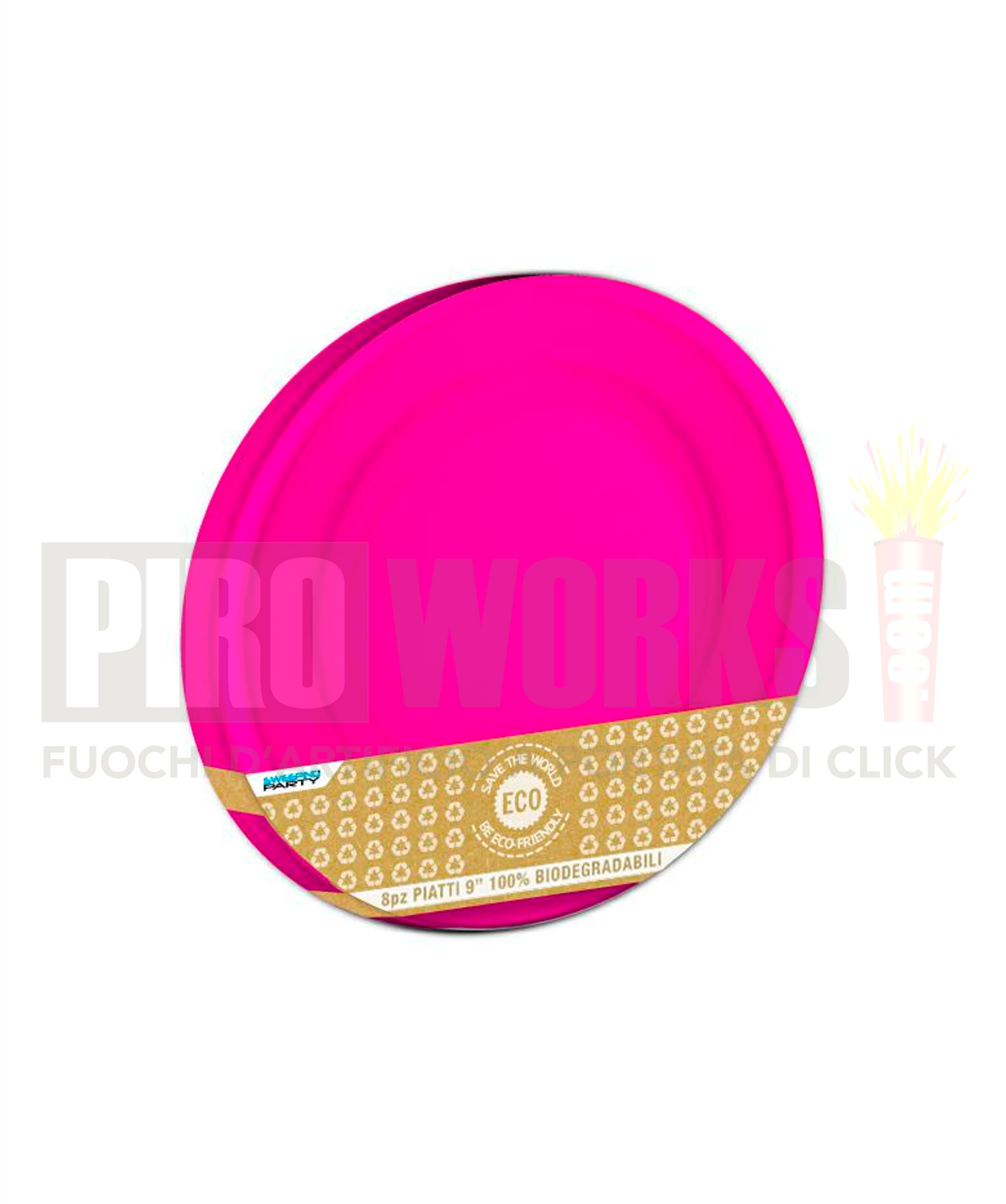 Piatti Carta | Vari Colori | 22 Cm | 8 Pz