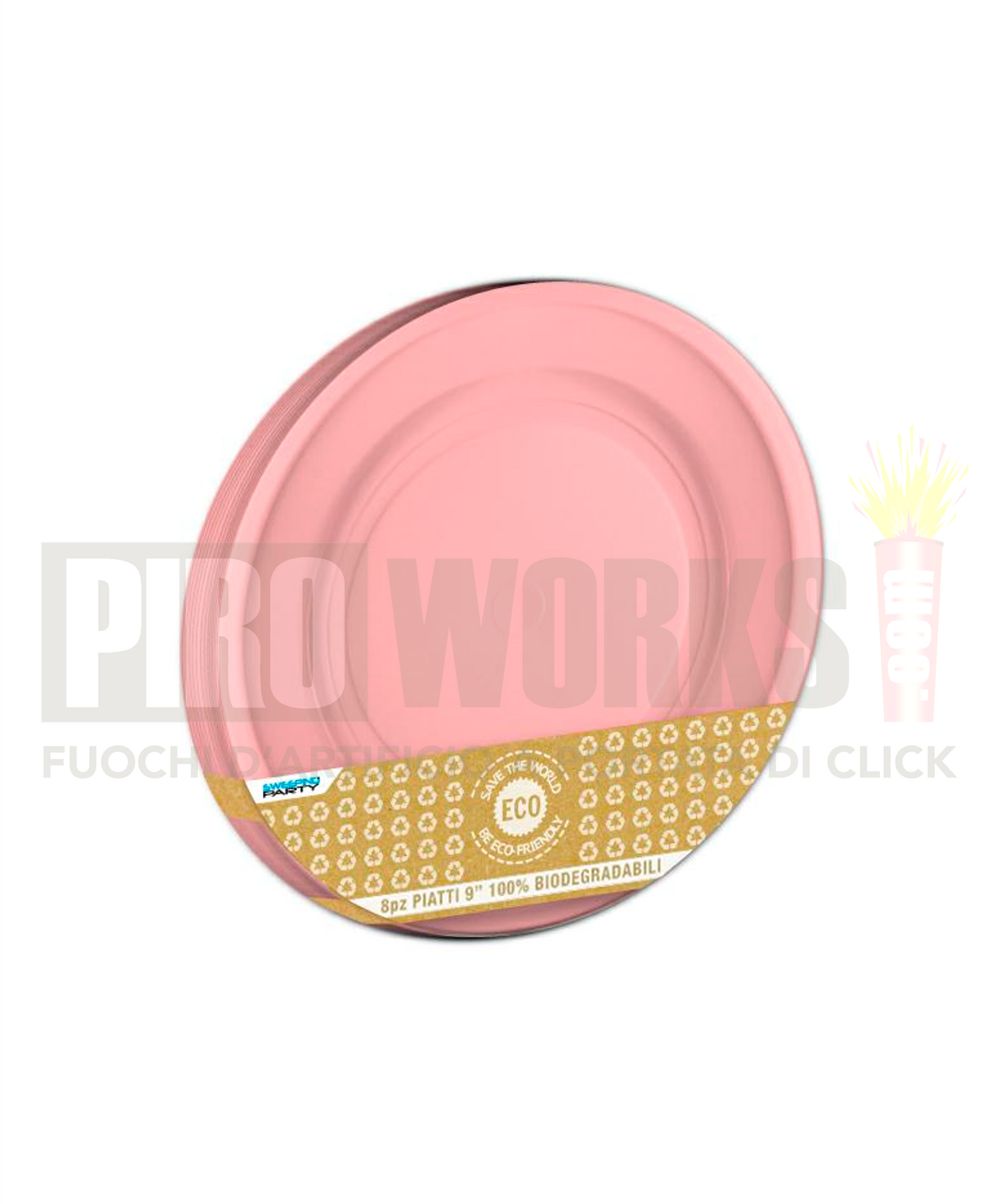 Piatti Carta | Vari Colori | 22 Cm | 8 Pz