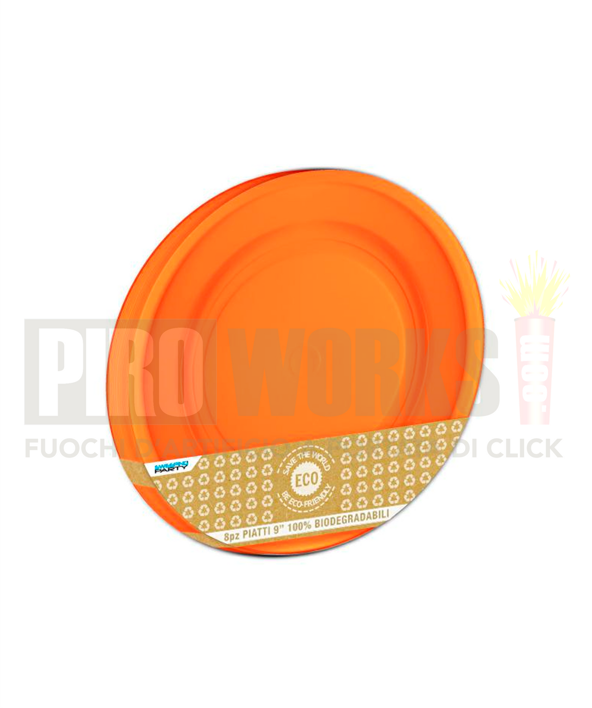 Piatti Carta | Vari Colori | 22 Cm | 8 Pz