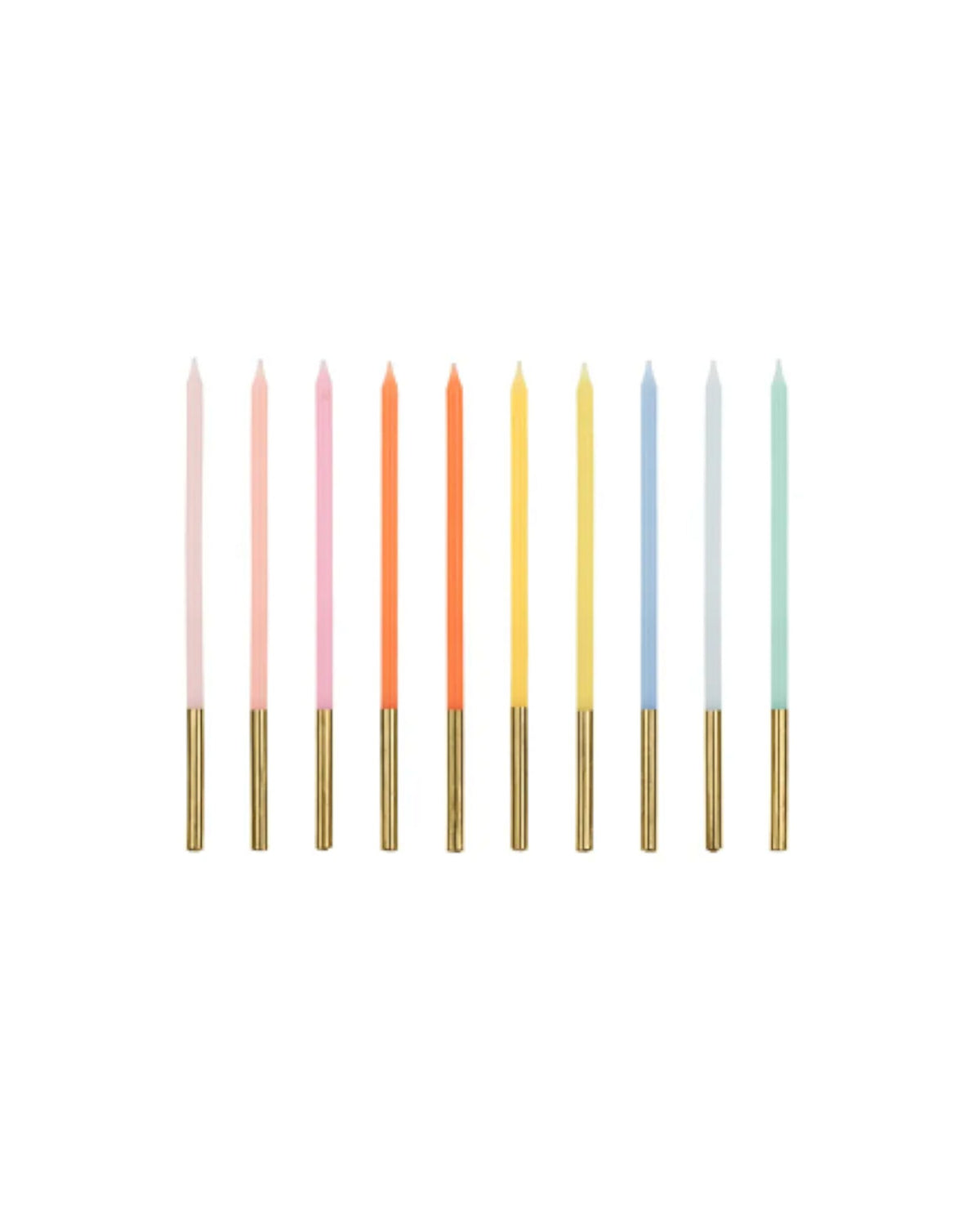 Candeline Lunghe | Oro/Miste | 14 Cm | 10Pz