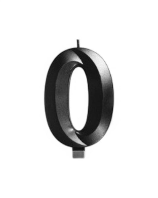 Candeline Numerali | 0-9 | Luxury Chrome | Nero | 12 Cm